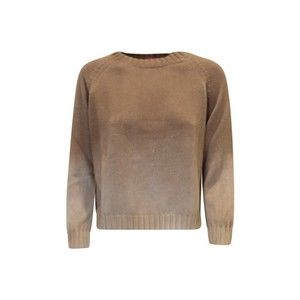 Alessandro Aste Camel Cotton Tebe Spray Art Sweatery Art Sweater - NWT